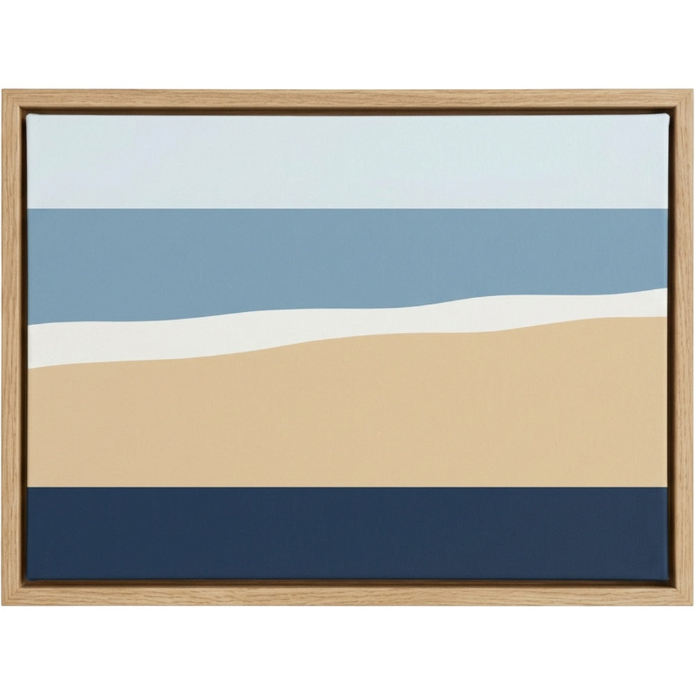 Mvkrp Coastal Horizon Floating Frame Canvas Sand Navy - Product view