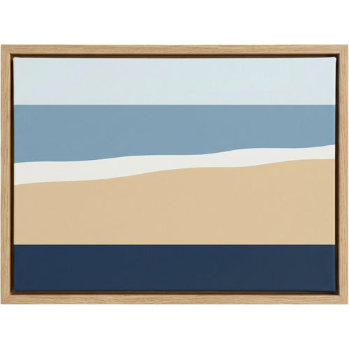 Mvkrp Coastal Horizon Floating Frame Canvas Sand Navy - Product view